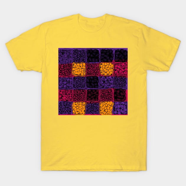 Pink, Purple and Yellow Berry Baskets T-Shirt by JimT